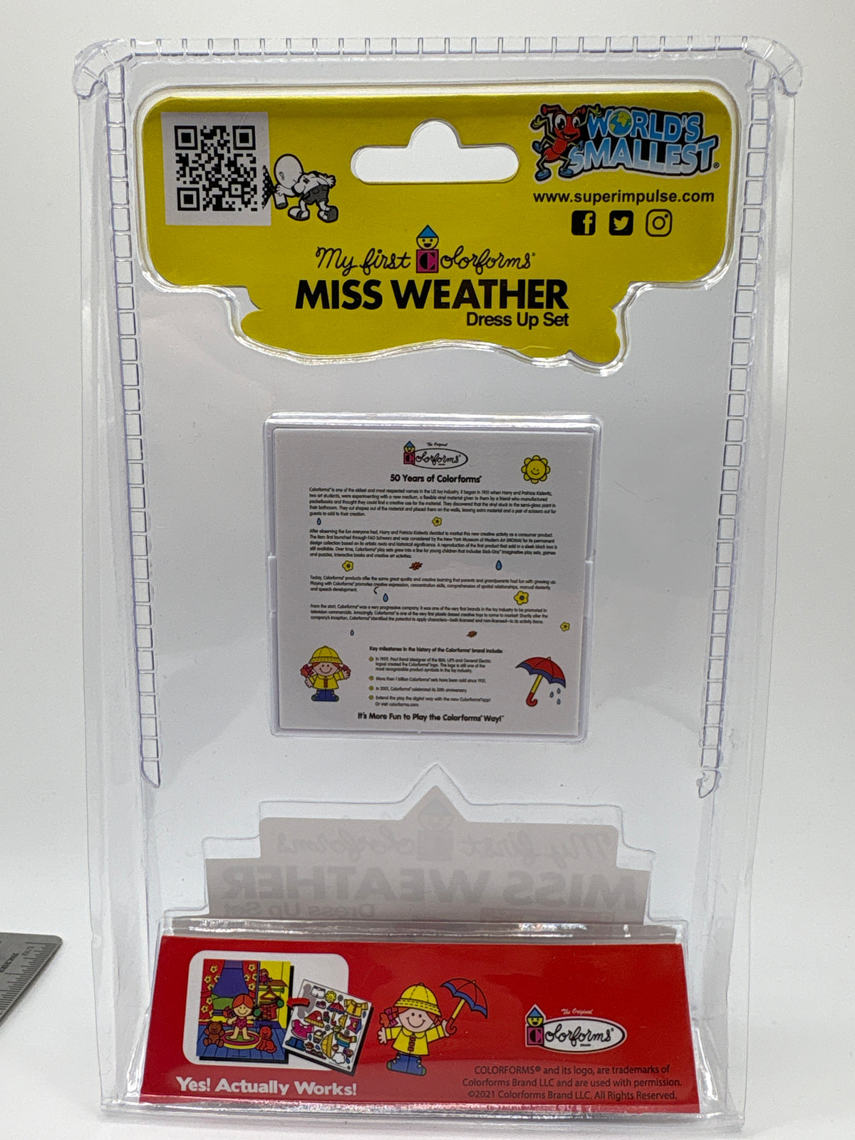 World’s Smallest ‘My First Colorforms Miss Weather Dress Up Set’ Mini Retro Toy