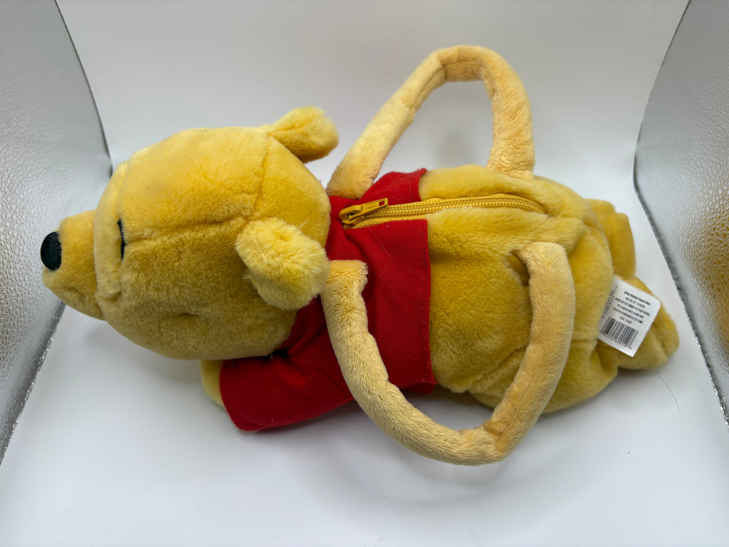 Vintage Disney Store Winnie the Pooh Plush Purse Bag + 1982 Golden Book Bundle