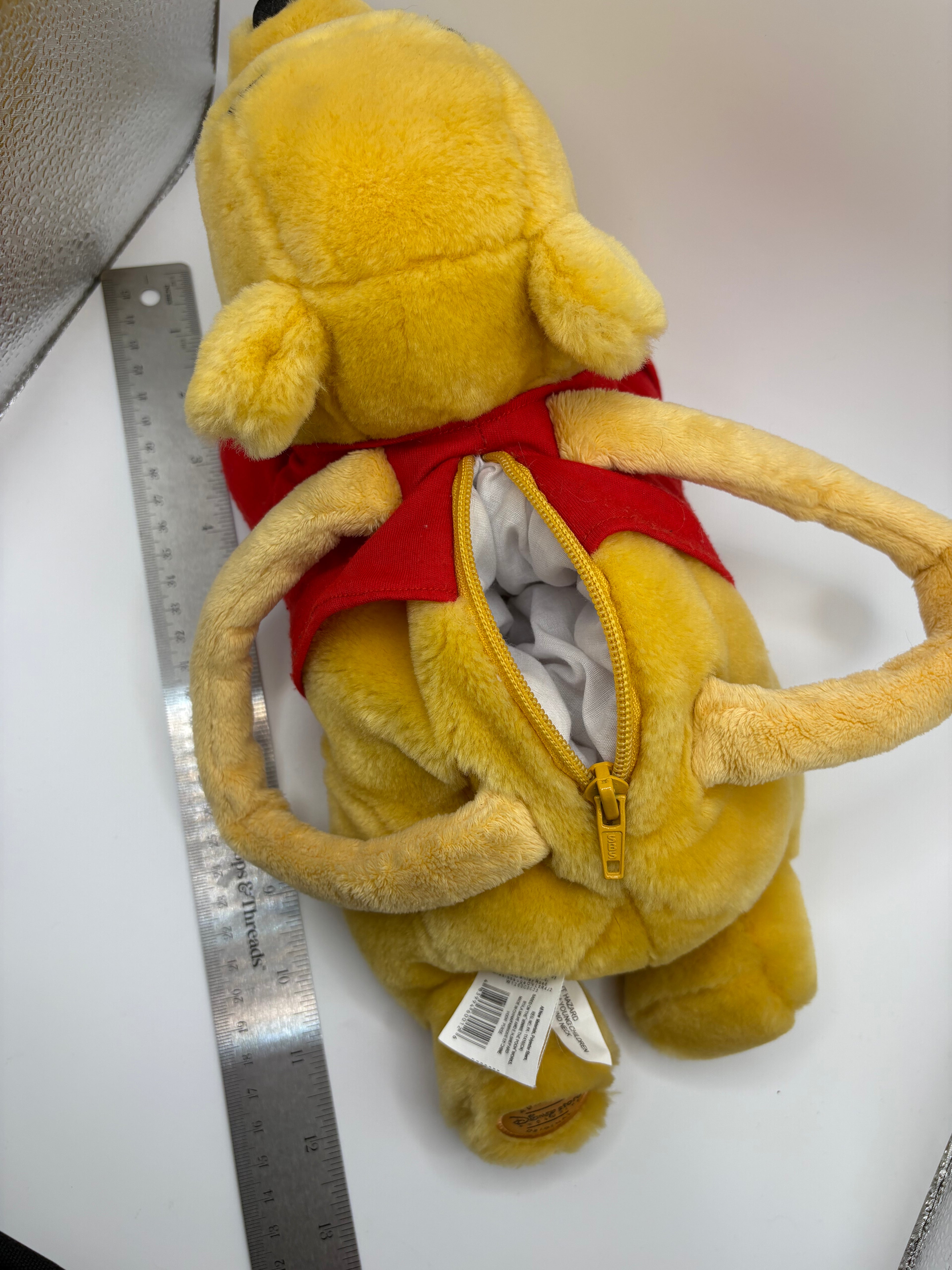 Vintage Disney Store Winnie the Pooh Plush Purse Bag + 1982 Golden Book Bundle