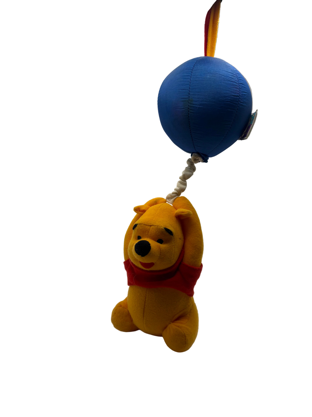 Vintage Disney Winnie the Pooh Musical Pull Toy Balloon Plush Music Box