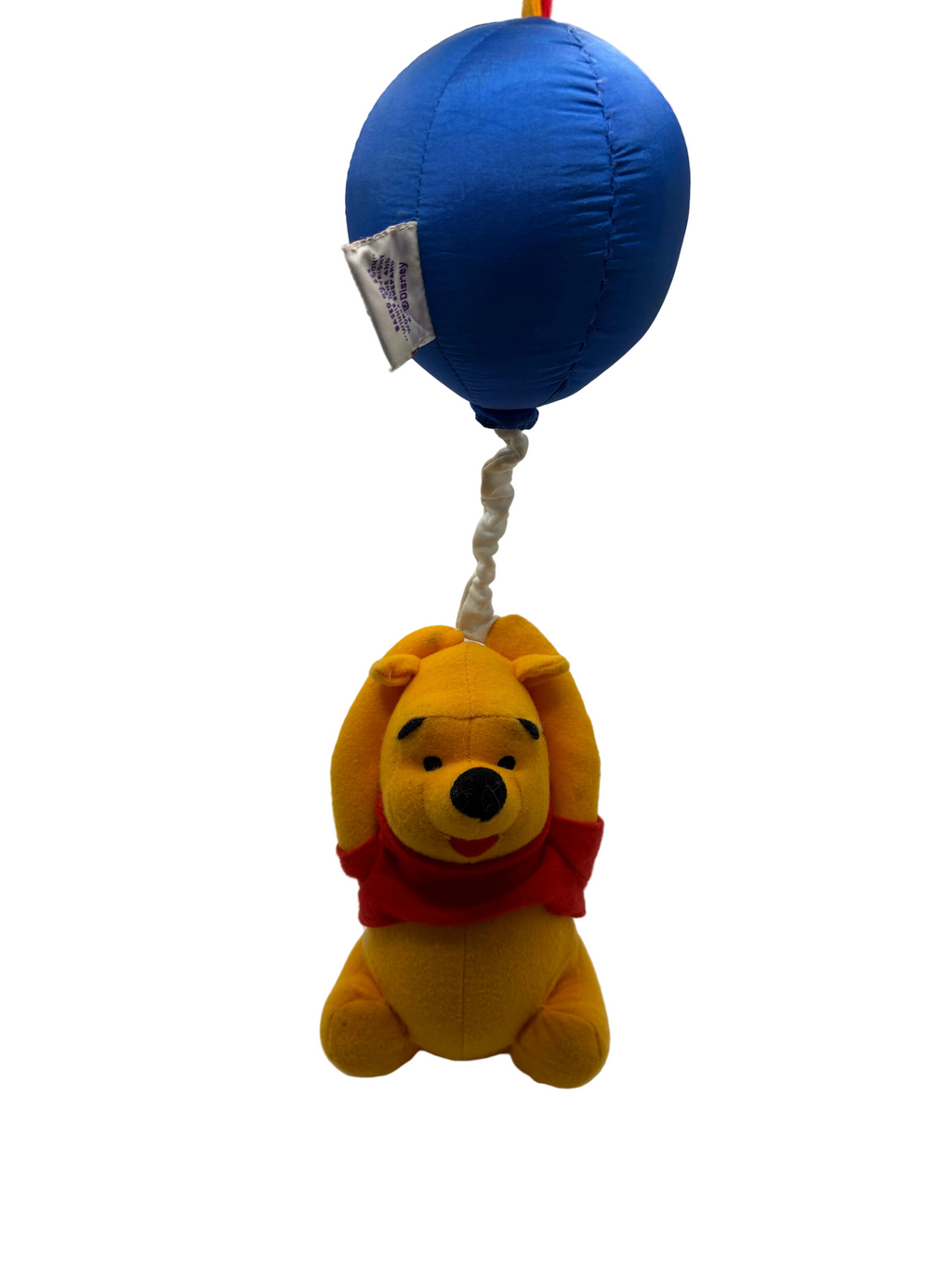 Vintage Disney Winnie the Pooh Musical Pull Toy Balloon Plush Music Box