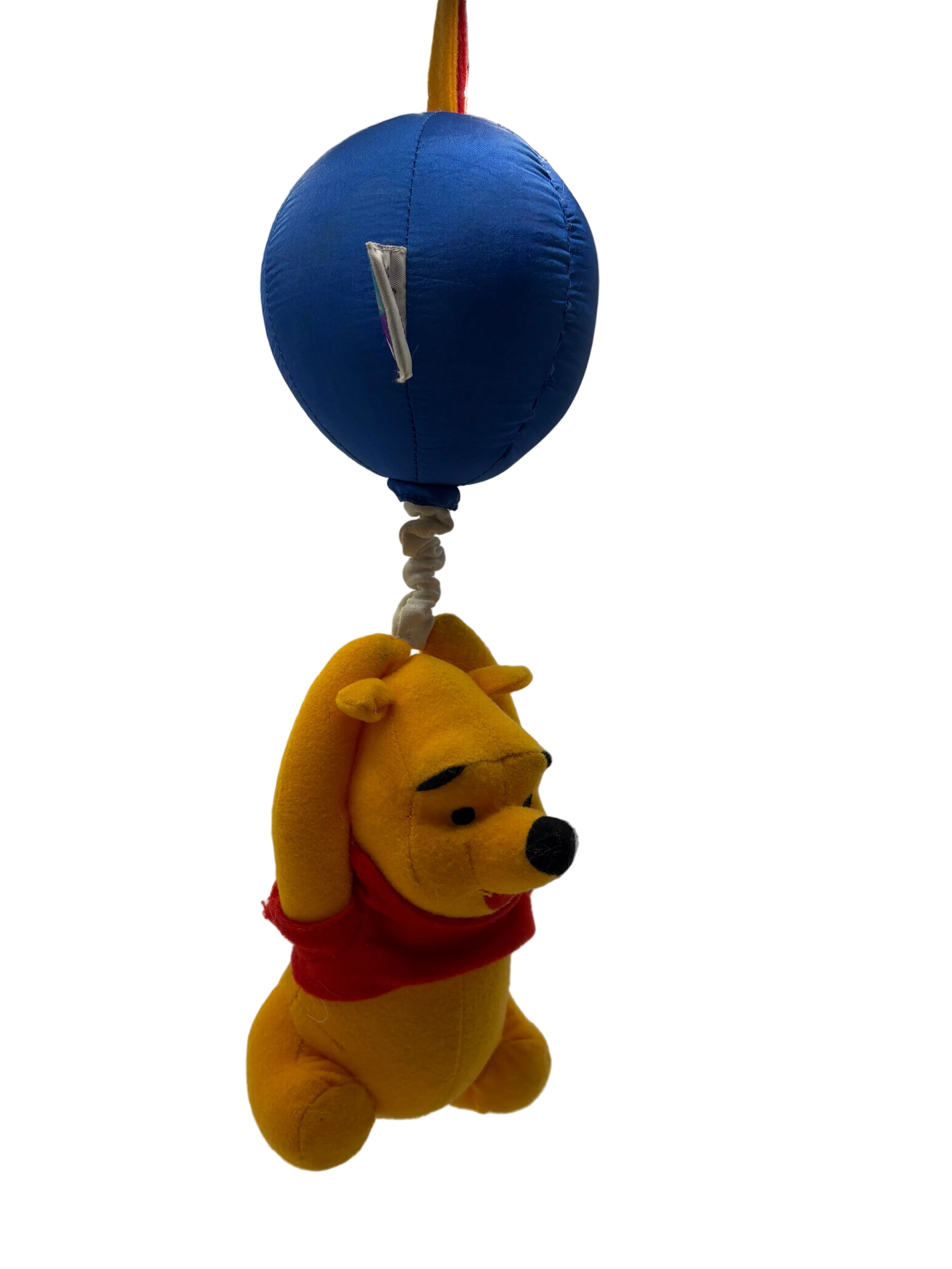 Vintage Disney Winnie the Pooh Musical Pull Toy Balloon Plush Music Box