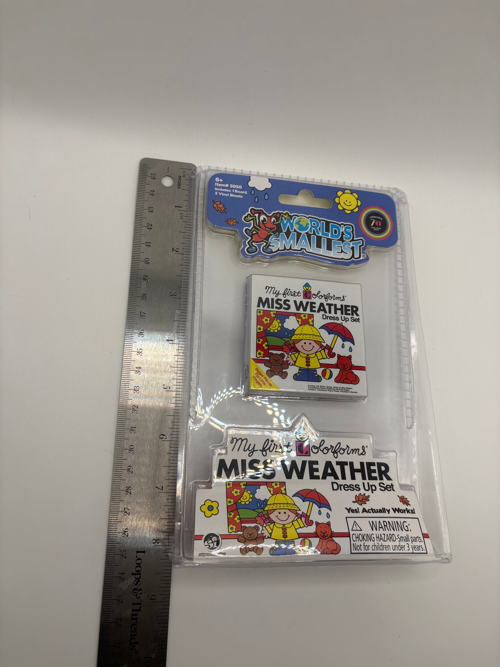 World’s Smallest ‘My First Colorforms Miss Weather Dress Up Set’ Mini Retro Toy